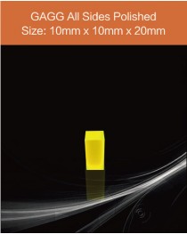 GAGG Ce scintillation crystal, GAGG Ce scintillator, GAGG Ce Crystal, Ce:Gd3Al2Ga3O12 , 10x10x20mm